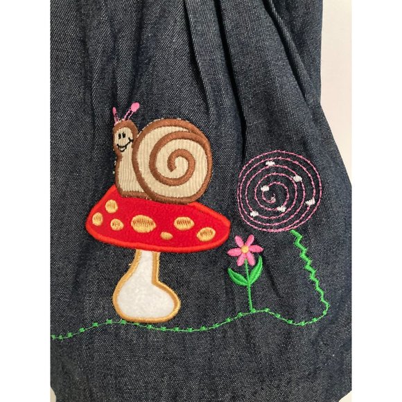 Maria Elena Girls Button Down Hooded Embroidered Jacket, Navy, 2T - Picture 3 of 4